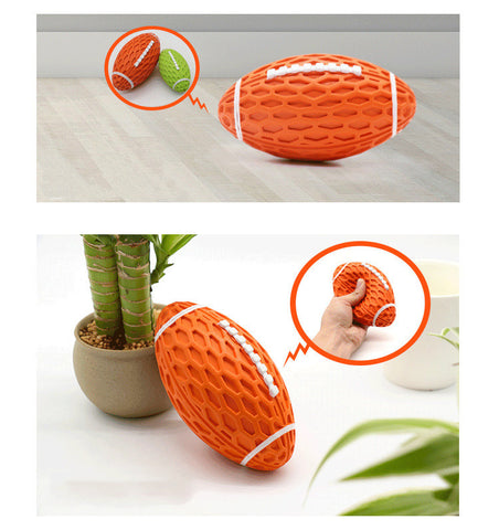 Rugby Bite-Resistant and Vocal Toy